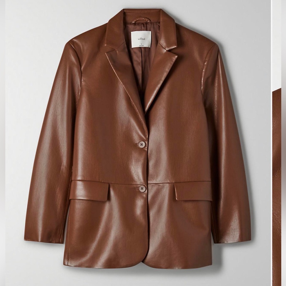 Aritzia Wilfred Memories Vegan Leather Blazer M